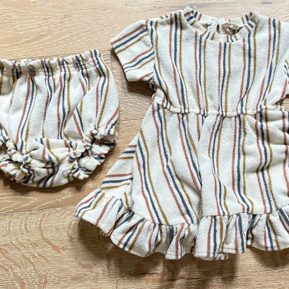 Quincy Mae | Striped Terry Dress and Bloomers Set - Picture 1 of 1